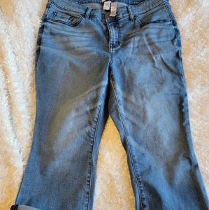 Lane Bryant jean crops 12 med wash